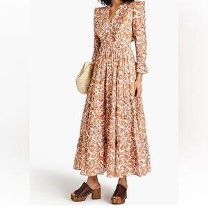 Maje Orange and White Floral Dress